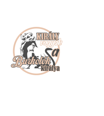 király vagyok burkoló minta fehér pólón