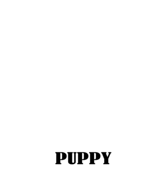 puppy white minta fehér pólón