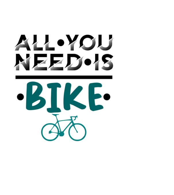 all you need is bike minta világoskék pólón