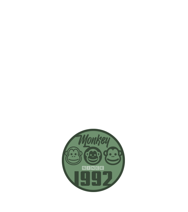 monkey 1992 minta fehér pólón