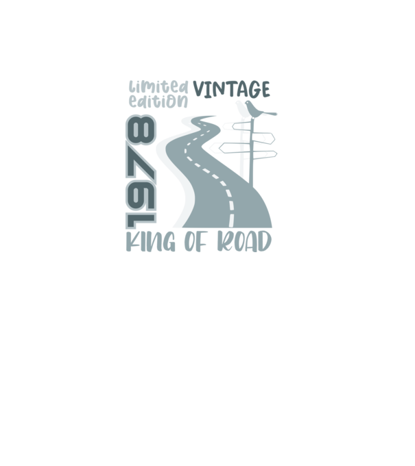 king of road 1978 minta fekete pólón