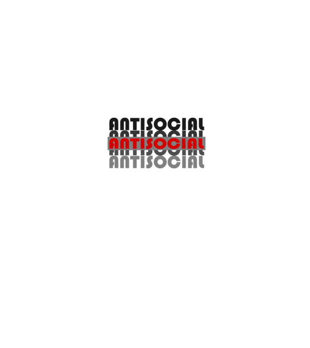 antisocial minta szürke pólón