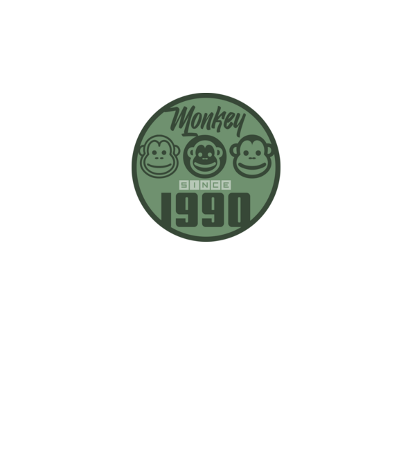 monkey 1990 minta fehér pólón