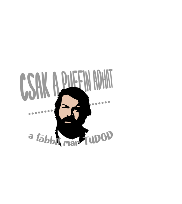 csak a puffin minta világoskék pólón
