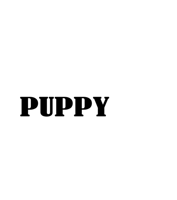 puppy white minta fekete pólón