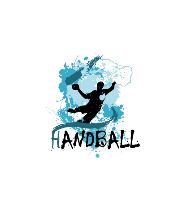 Handball férfi minta fehér pólón