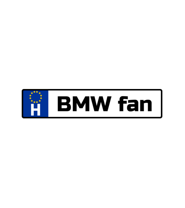 rendszám bmw minta fehér pólón