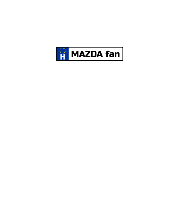 rendszám mazda minta szürke pólón