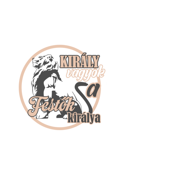 király vagyok festő minta almazöld pólón