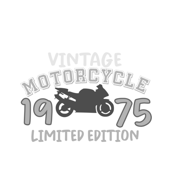 motorcycle 75 minta fehér pólón