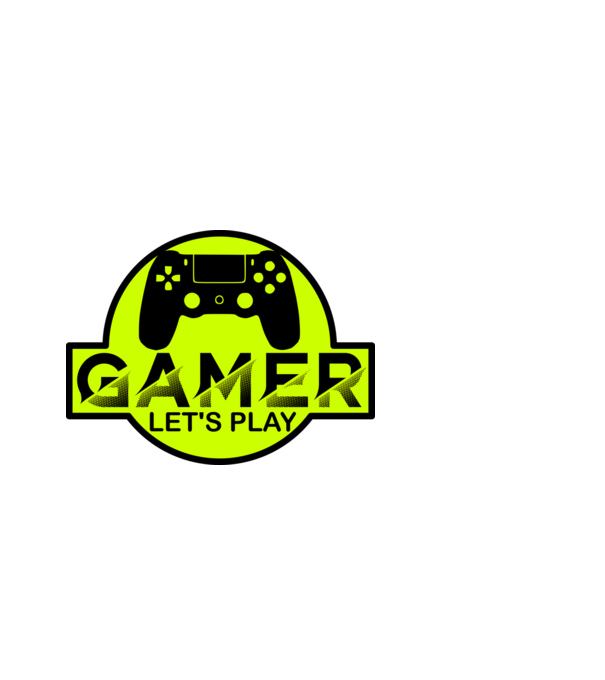 let's play zöld minta világoskék pólón