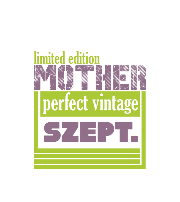 mother szept minta fehér pólón