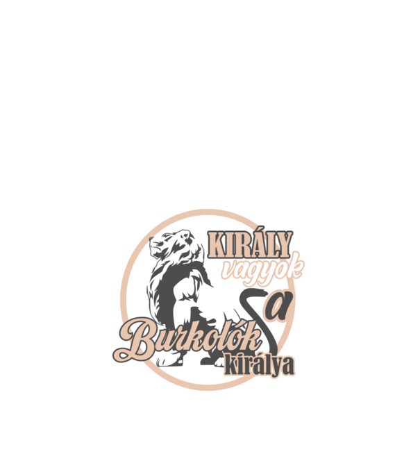 király vagyok burkoló minta fekete pólón