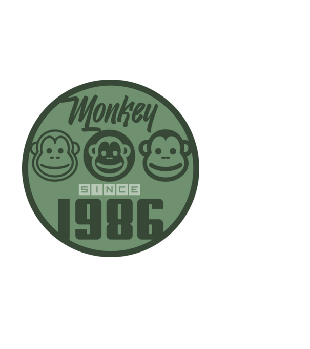 monkey 1986 minta fekete pólón