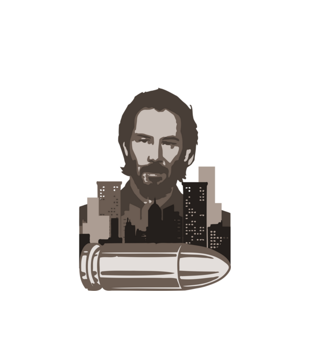 Wick bullet minta fehér pólón
