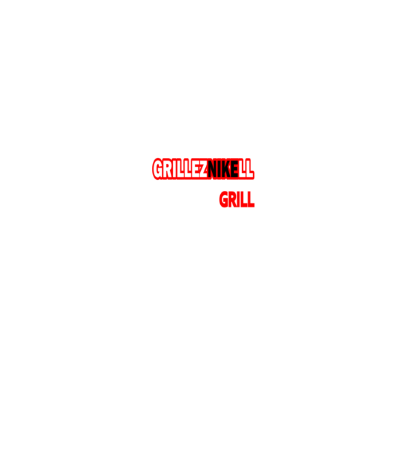 grilleznikell fehér minta fekete pólón