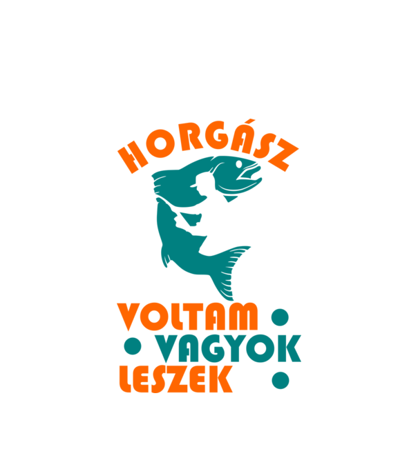 horgász vagyok2 minta fehér pólón