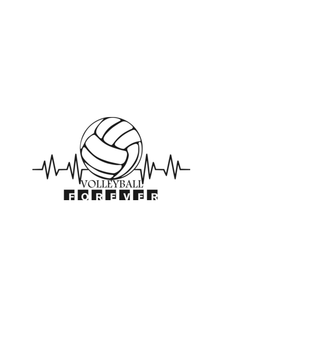 EKG volleyball forever minta fekete pólón