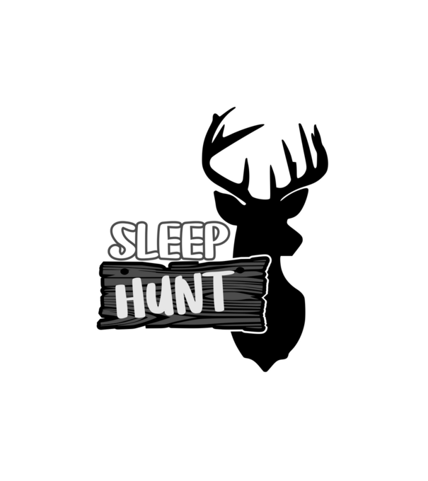 eat sleep hunt fehér minta fehér pólón