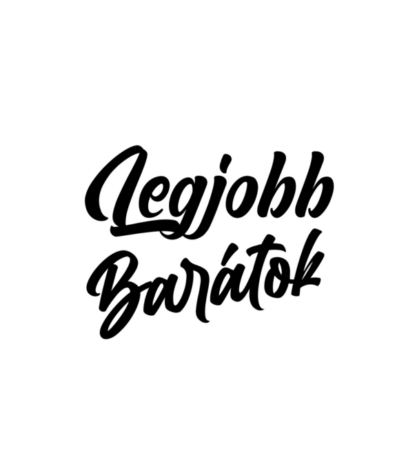 legjobb barátok1 minta fehér pólón