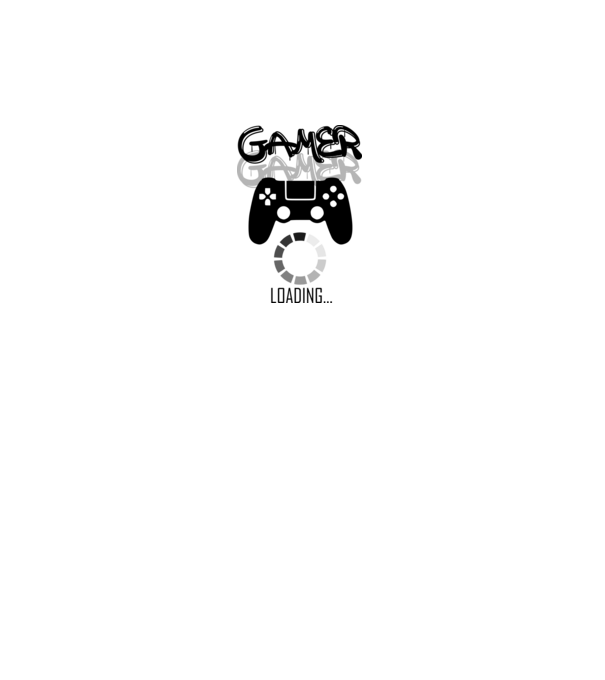 gamer loading01 minta fehér pólón