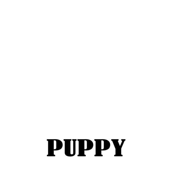 puppy white minta fekete pólón