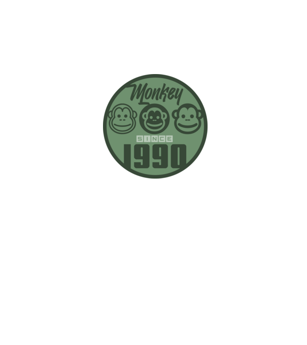 monkey 1990 minta szürke pólón