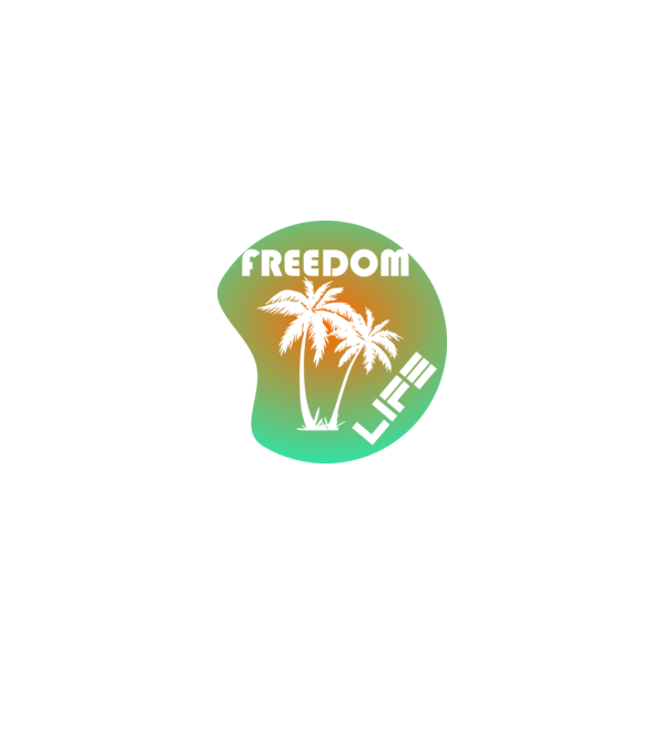 freedom life minta fekete pólón