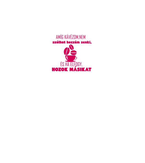 KÁVÉZOM PINK minta fehér pólón