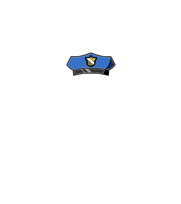 police white minta sötétkék pólón