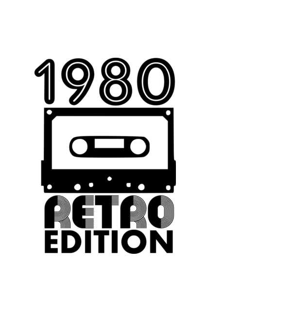 1980 retro minta fekete pólón