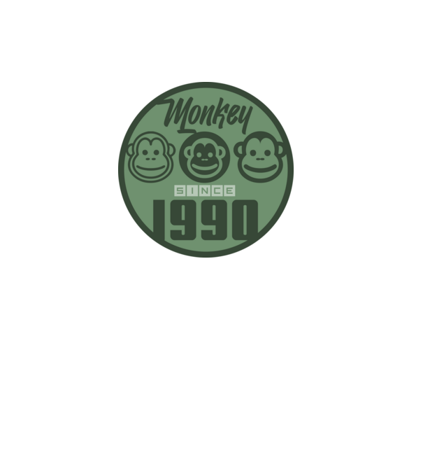monkey 1990 minta fehér pólón