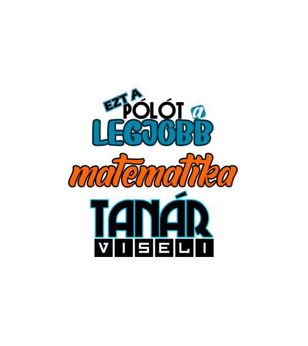 matematika tanár minta fehér pólón