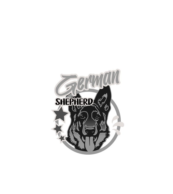 german shepherd minta fekete pólón