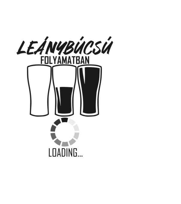 loading leánybúcsú minta fehér pólón