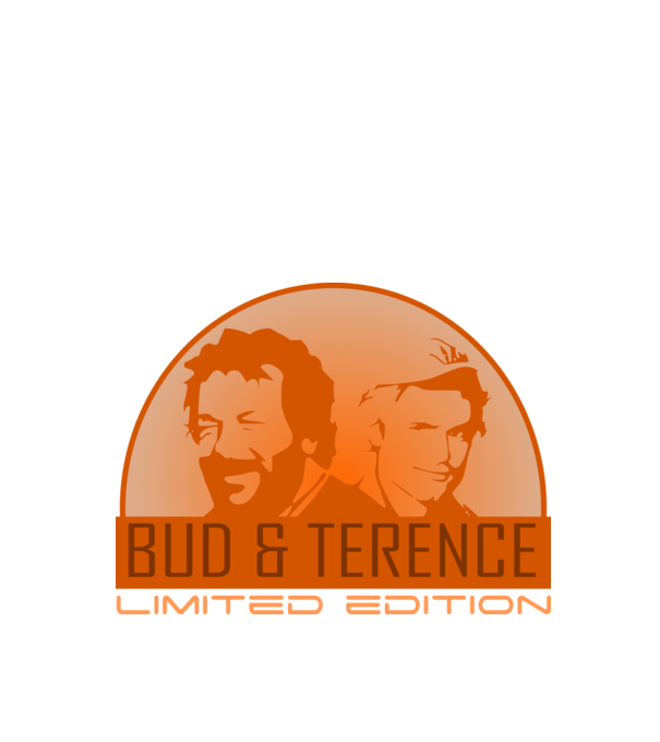 BUD & TERENCE minta fekete pólón
