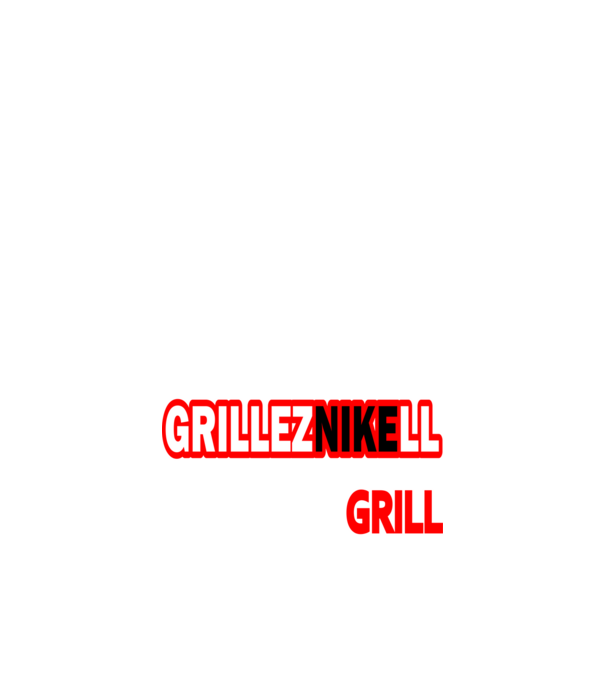 grilleznikell fehér minta fekete pólón
