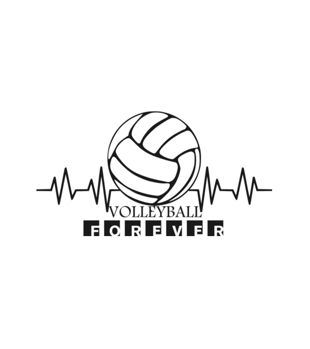 EKG volleyball forever minta fehér pólón