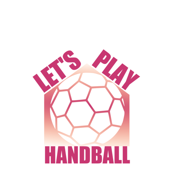 handball let's play pink minta fehér pólón