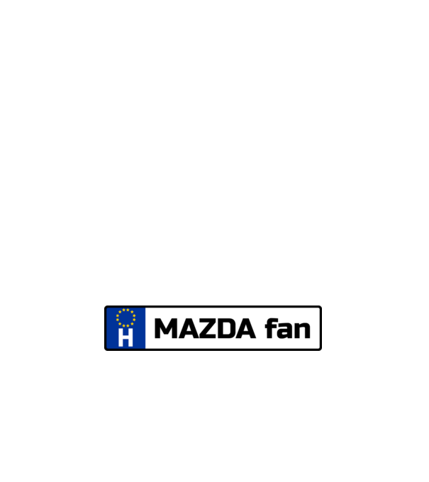 rendszám mazda minta világoskék pólón