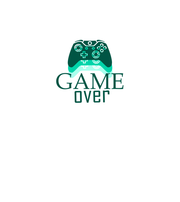 gamer kék minta fehér pólón
