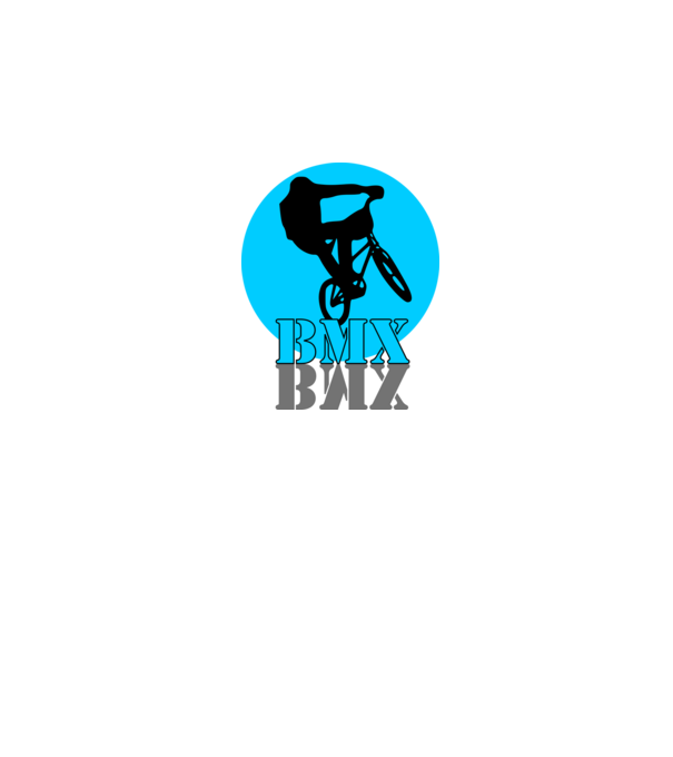 BMX blue minta szürke pólón