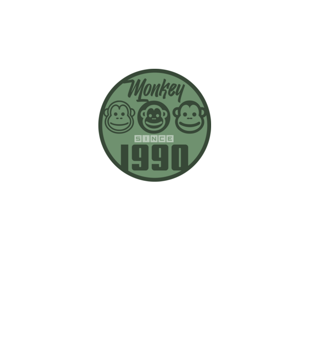 monkey 1990 minta fehér pólón