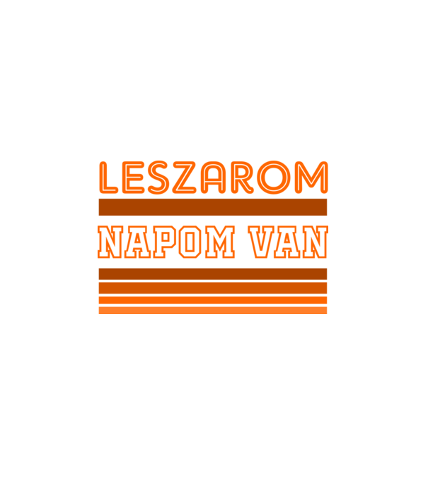 leszarom nap narancs minta fehér pólón