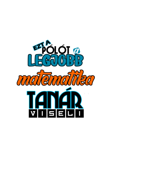 matematika tanár minta világoskék pólón