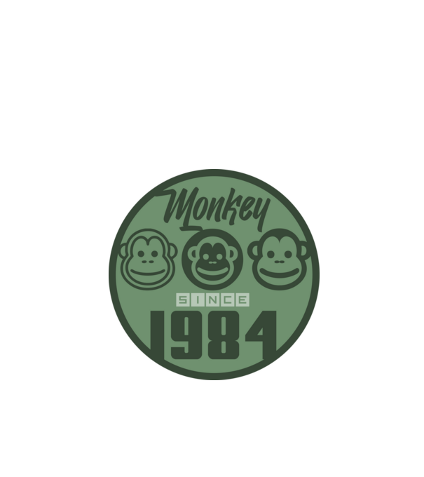 monkey 1984 minta fekete pólón