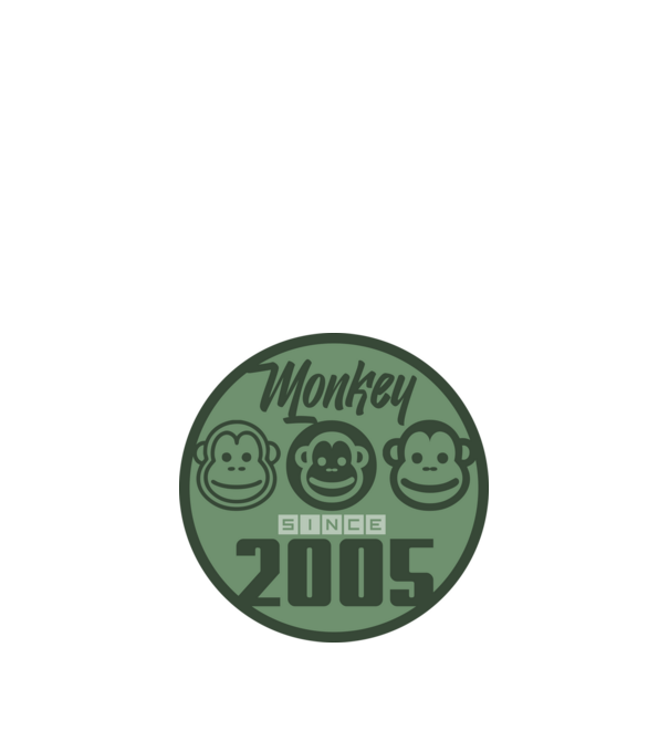 monkey 2005 minta fekete pólón