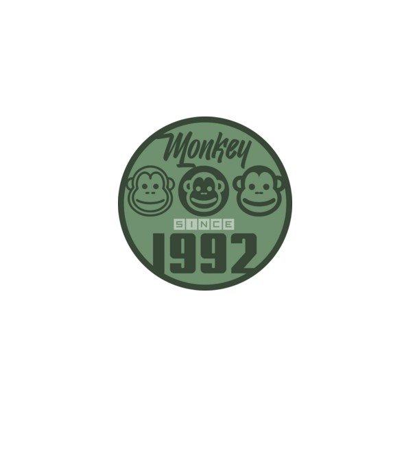monkey 1992 minta fehér pólón