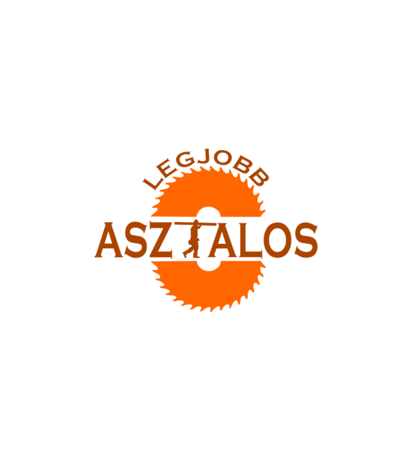 asztalos barna minta fehér pólón