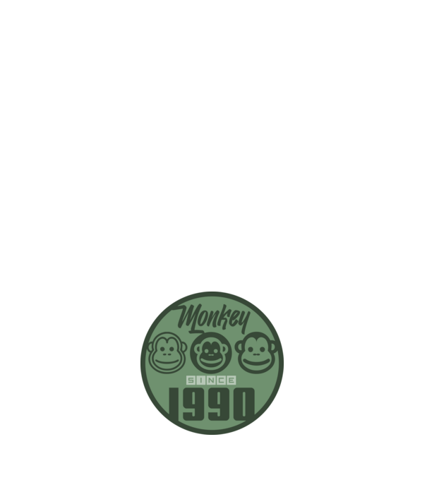 monkey 1990 minta fehér pólón